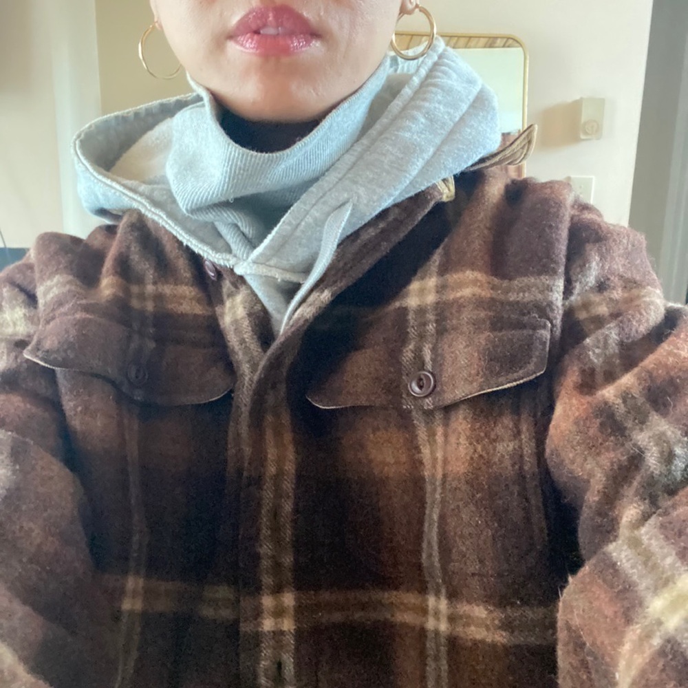 Vintage 100% wool Lands’ End flannel jacket